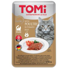 TOMi Poultry In Tomato Jelly ПТИЦЯ В ТОМАТНОМУ ЖЕЛЕ вологий корм для котів 100 г (490884)